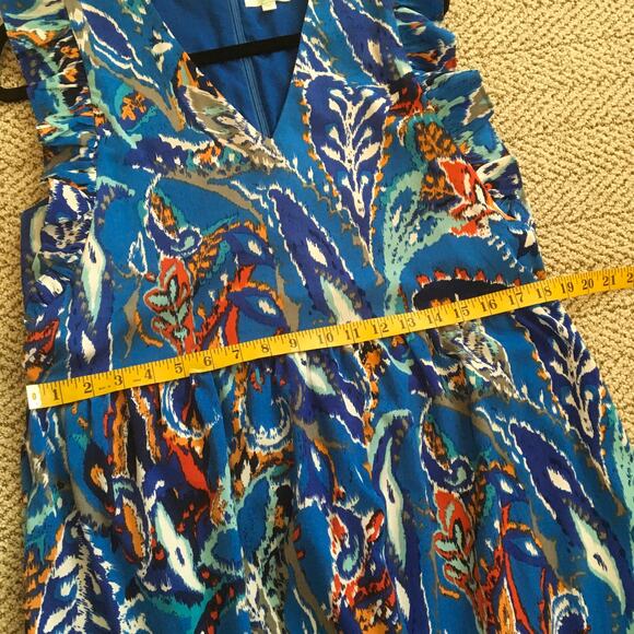 Jade Paisley V-Neck Maxi Dress, Blue - Medium - Picture 7 of 7